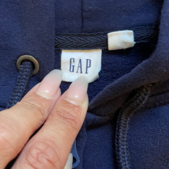 Small navy blue GAP zip up hoodie sweatshirt - Picture 3 of 12